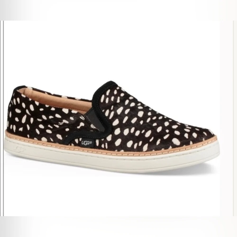 UGG Australia Soleda Exotic Calf Hair Trainer Slip On Animal Print Size 7